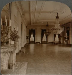 East room, jossa vastaanotot pidetään, Valkoinen talo, Washington D.C., c1900