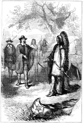 Edward Winslowsin vierailu Massasoitissa 1600-luvulla 1880