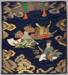 Brodeerattu Fukusa, 1800-luvun loppu - 1900-luvun alku.