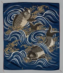 Brodeerattu Fukusa, 1800-luvun loppu - 1900-luvun alku.