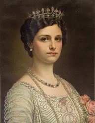 Itävallan keisarinna Zita 1892-1989, Unkarin kuningatar, n. 1917.