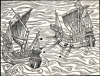 Kahden kauppa-aluksen välinen kihla Islannin rannikolla, 1555