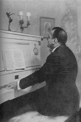 Enrico Caruso - Italian kuuluisa tenori pianonsoitossa, c1925