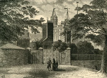 Greenwichin observatorion sisäänkäynti vuonna 1840, n. 1878.