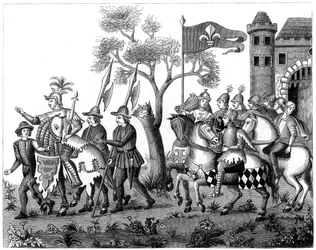 Epinetten kuninkaan tulo 1500-luvulla 1849
