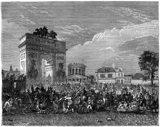 Kansalliskaartin saapuminen Pariisiin Preussin sotaretken jälkeen, 1807 1882-1884