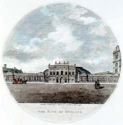 The Bank of Englandin julkisivu, Threadneedle Street, Lontoo, 1796