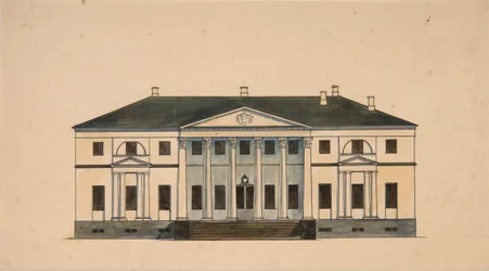 Golitsyn Petrovo-Dalneyen kartanon talon julkisivu, 1800-luvun ensimmäinen neljännes.