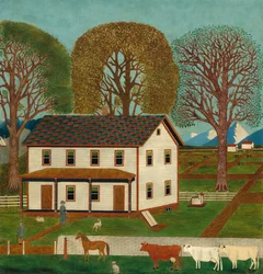 Maalaistalo Mahantangon laaksossa, 1800-luvun lopulla.
