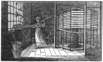Naispuolinen silkkityöntekijä, Spitalfields, Lontoo, 1833