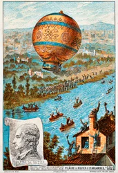 Pilâtre de Rozierin ja dArlandesin ensimmäinen lentomatka Pariisissa, Ranskassa, 1783 1890-luku.