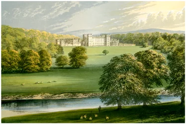 Floors Castle, Roxburghshire, Skotlanti, Roxburghen herttua, c1880