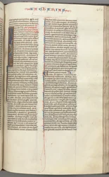 Fol. 365r, Sakariah, historiallinen alkukirjain I, Sakarias seisoo kirjakäärön kanssa, n. 1275-1300.