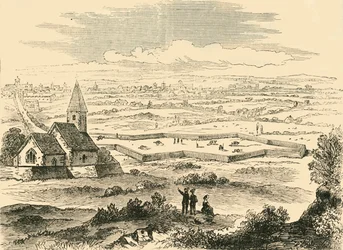 Vanhan St. Pancrasin linnoitukset, c1876.