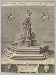 Herkuleen suihkulähde Augsburgissa Kopio 1602.