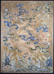 Fragment For a Curtain, Kiina, Qing-dynastia 1644-1911, 16751725.