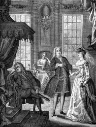Frederick Walesin prinssi ja Saxe-Gothan prinsessa Augusta, 1736