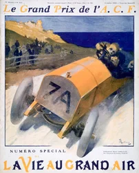 Ranskan Grand Prix, La Vie au Grand Air -lehden kansi, 1908