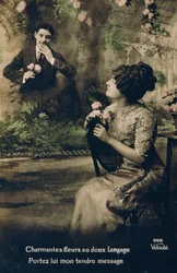 Ranskalainen postikortti, c1900