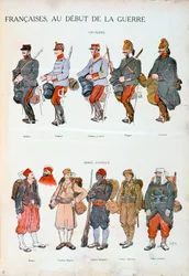 Ranskan armeijan univormut, ensimmäinen maailmansota, 1914