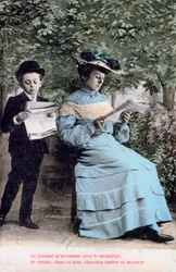 Ranskalainen romanttinen postikortti, c1900