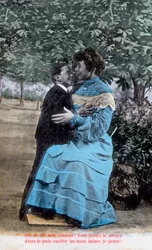 Ranskalainen romanttinen postikortti, c1900