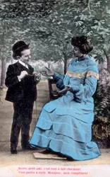 Ranskalainen romanttinen postikortti, c1900