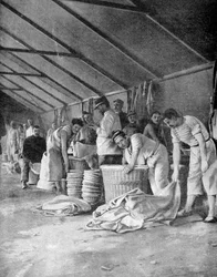Ranskalaiset merimiehet leirillä Moudrosissa, Lemnosissa, Kreikassa, 1915