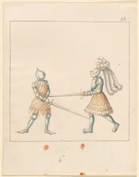 Freydal, The Book of Jousts and Tournament of Emperor Maximilian I: Combats...Plate 163, c1515.