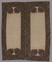 Bolster-kotelon etu- ja takapuoli, 1700-luku.