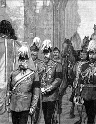 Albanyn herttuan hautajaiset: kulkue Windsorin linnaan, 1884, 1900