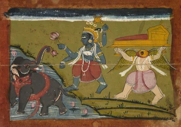 Gajendra Moksha: Elefanttien kuninkaan pelastus, 1800-luku.