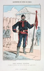 Istuva kansalliskaarti, Pariisin piiritys, 1870-1871