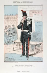 Garde Nationale vanha mekko, Pariisin piiritys, Ranskan ja Preussin sota, 1870-1871.