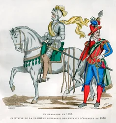 Santarmi, 1583, ja 1. komppanian kapteeni dHonneur, 1596 1882-1884