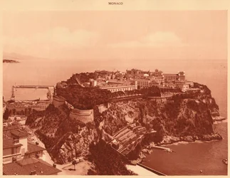 Yleiskuva Monacon ruhtinaskunnasta, 1930.
