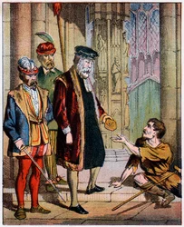 George Wishart, 1500-luvun skotlantilainen uudistaja ja marttyyri, 1800-luvun puoliväli.