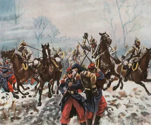 Saksalaiset cuirassiers Poupryssa, 2. joulukuuta 1870, 1936.
