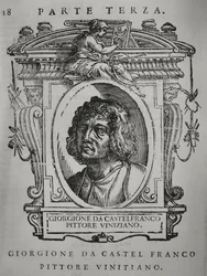 Giorgione. Lähettäjä: Giorgio Vasari, Erinomaisimpien italialaisten maalareiden, kuvanveistäjien ja arkkitehtien elämä, 1568