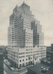 Pilvenpiirtäjän merkitys: Ryhmityt tornit St. Louisissa, n. 1935