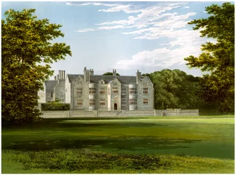 Glynde Place, Sussex, varakreivi Hampdenin koti, vuodelta 1880