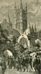 Pimeän sisäänkäynnin palvelukseen siirtyminen: Siirtomaa- ja intialaiset vierailijat Canterburyssa, 1886.