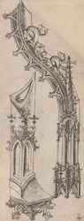 Goottilainen kirjain D, c. 14801500.