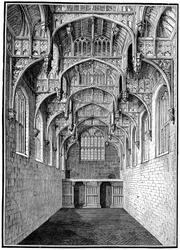 Great Hall, Hampton Court Palace, Lontoo, 1893.