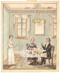 Onnittelukortti, 1821.