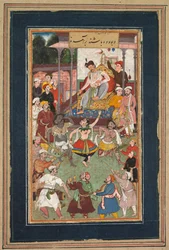 Grotesque Dancers Performing, noin 1600.
