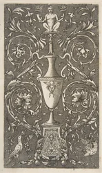 Groteski maljakoineen, lintuineen ja akantuskääröineen, n. 1515-1600.