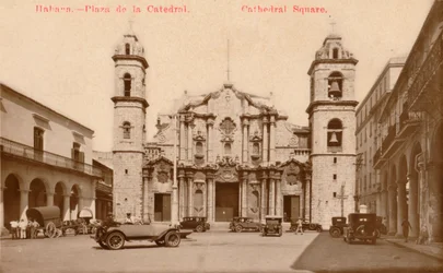 Havanna. - Tuomiokirkon aukio. Katedraaliaukio, Kuuba, c1900