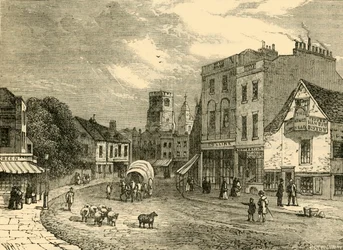 Hackney, Katse kohti kirkkoa, 1840, n. 1876.