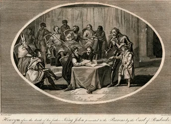 Henry III, jonka Pembroken jaarli esitteli paroneille, 1216 1793